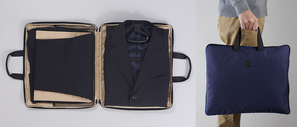 7701円 最新デザインの ブラック ガーメントバッグ ガーメント バッグ メンズ スーツ 2着 コンパクト ビジネスバッグ キャリー ハンガ